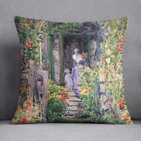 Isles of Shoals Garden by Hassam Cushion (Insert: Without Insert, size: 20" X 20")
