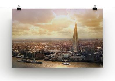 Shard of Glass at sunset Canvas Print or Poster (Type: Standard Framed Canvas Print, size: 32" x 24" / 80cm x 60cm (approx))