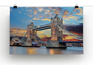 Tower Bridge Canvas Print or Poster (Type: Poster Print, size: 40" x 26" / 100cm x 65cm (approx))