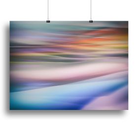 Coloured Waves 2 Canvas Print or Poster (Type: Poster Print, size: 28" x 20" / 70cm x 50cm (approx))